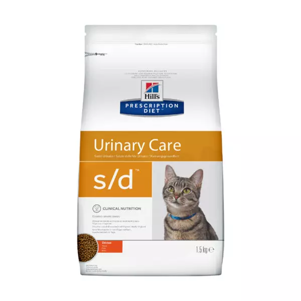 Корм для кошек Hill's Prescription Diet Feline S/D для растворения струвит.уролитов, 1,5 кг